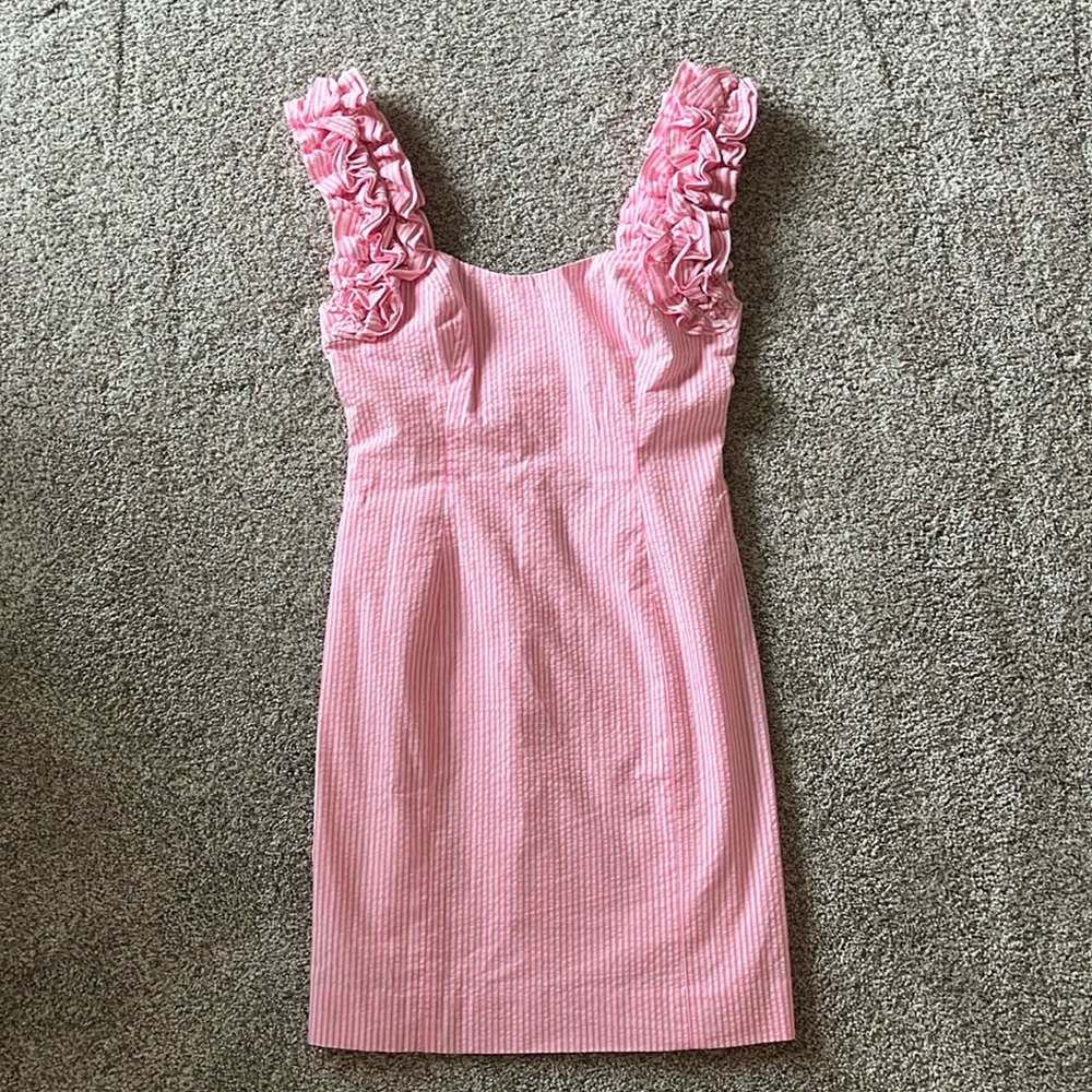 Lilly Pulitzer Pink Searsucker Dress NWT 0